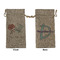 Wedding People Large Burlap Gift Bag - Front & Back (Personalized)