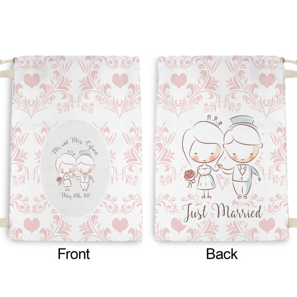 Wedding People Large Laundry Bag - Front & Back View