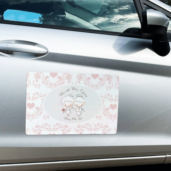 Wedding People Large Rectangle Car Magnets- In Context