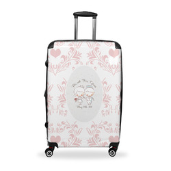 Wedding People Suitcase - 28" Large - Checked w/ Couple's Names