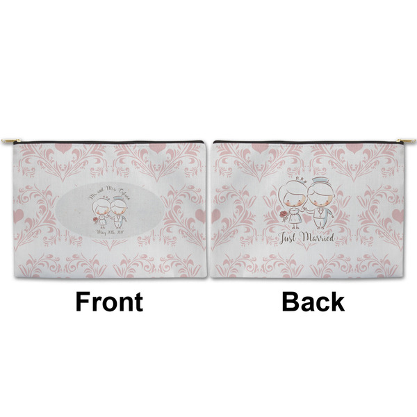 Wedding People Large Zipper Pouch Approval (Front and Back)