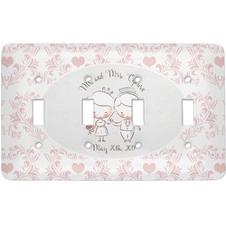 Wedding People Light Switch Cover (4 Toggle Plate)
