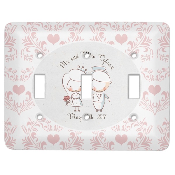 Custom Wedding People Light Switch Cover (3 Toggle Plate)