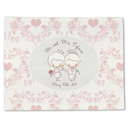Wedding People Single-Sided Linen Placemat - Single w/ Couple's Names
