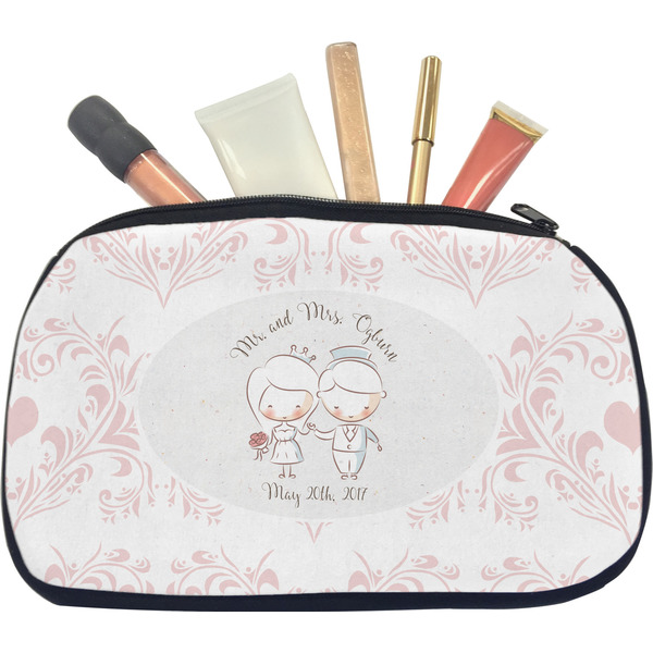 Custom Wedding People Makeup / Cosmetic Bag - Medium (Personalized)