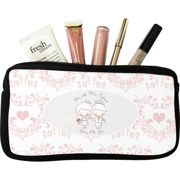 Custom Wedding People Makeup / Cosmetic Bag - Small (Personalized)