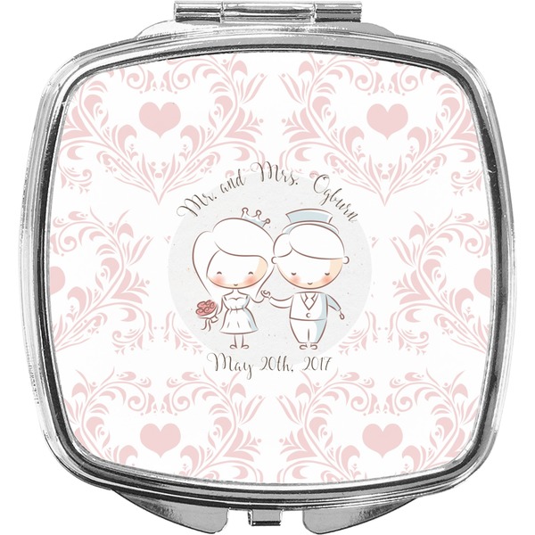 Custom Wedding People Compact Makeup Mirror (Personalized)