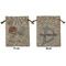 Wedding People Medium Burlap Gift Bag - Front & Back (Personalized)