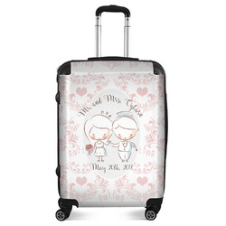 Wedding People Suitcase - 24" Medium - Checked (Personalized)