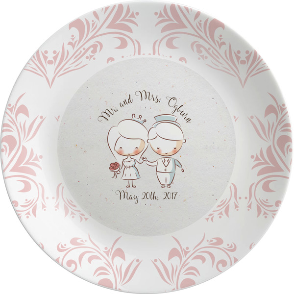 Custom Wedding People Melamine Salad Plate - 8" (Personalized)