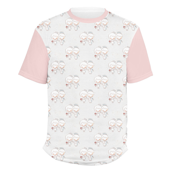 Custom Wedding People Men's Crew T-Shirt - 2X Large