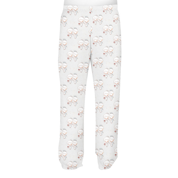 Wedding People Men's Pjs Back - on model