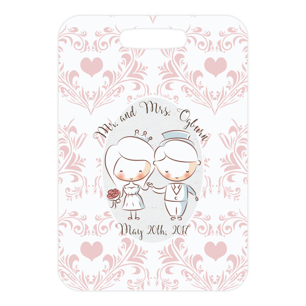 Wedding People Metal Luggage Tag - Front Without Strap