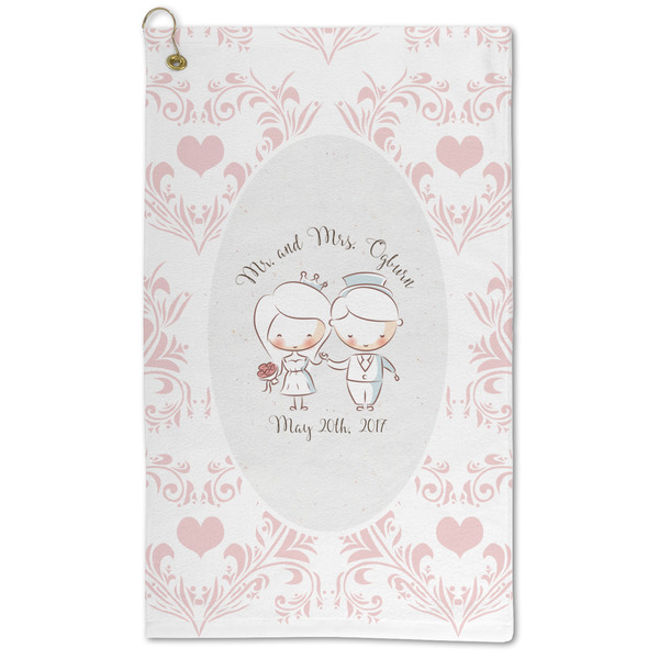 Custom Wedding People Microfiber Golf Towel - Large (Personalized)