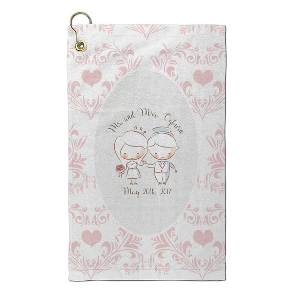 Custom Wedding People Microfiber Golf Towel - Small (Personalized)