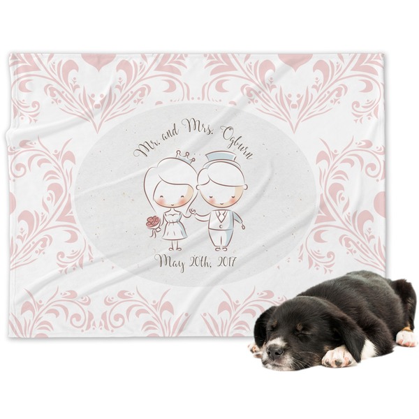 Custom Wedding People Dog Blanket - Regular (Personalized)