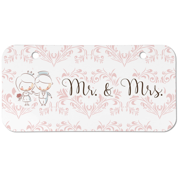 Custom Wedding People Mini/Bicycle License Plate (2 Holes) (Personalized)