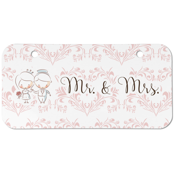 Wedding People Mini Bicycle License Plate - Two Holes