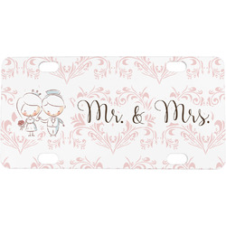 Wedding People Mini / Bicycle License Plate (4 Holes) (Personalized)