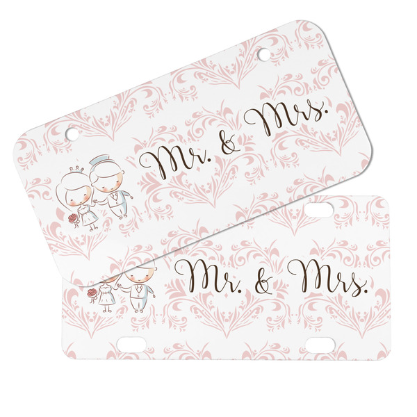 Wedding People Mini License Plates - MAIN (4 and 2 Holes)