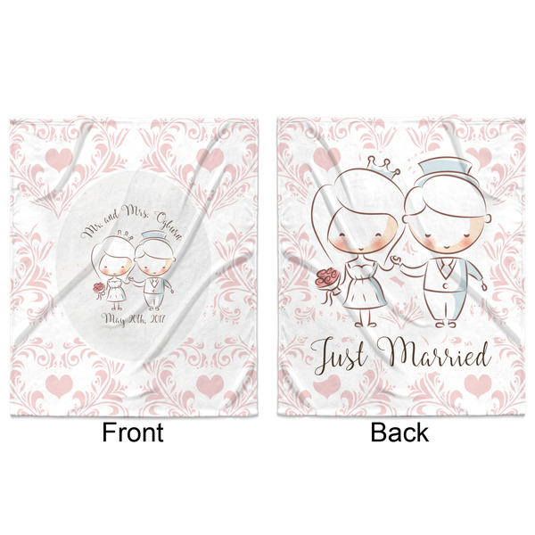 Wedding People Minky Blanket - 50"x60" - Double Sided - Front & Back