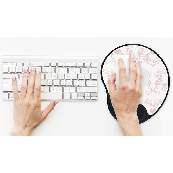 Wedding People Mouse Pad with Wrist Rest - LIFESYTLE 2 (in use)