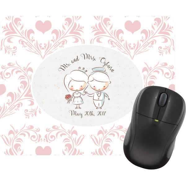 Custom Wedding People Rectangular Mouse Pad (Personalized)