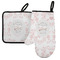 Wedding People Left Oven Mitt & Pot Holder Set w/ Couple's Names