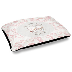 Wedding People Outdoor Dog Bed - Large (Personalized)