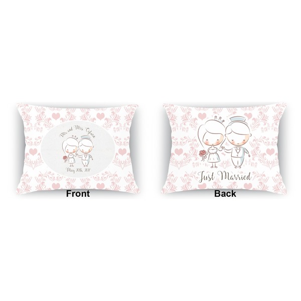 Wedding People Outdoor Rectangular Throw Pillow (Front and Back)