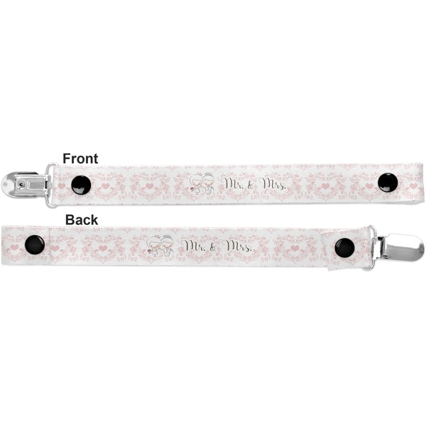 Wedding People Pacifier Clip - Front and Back
