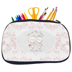 Wedding People Neoprene Pencil Case - Medium w/ Couple's Names