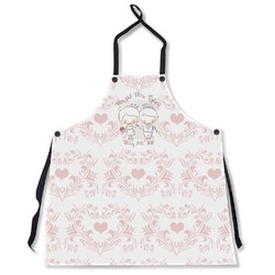 Wedding People Apron Without Pockets w/ Couple's Names