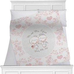 Wedding People Minky Blanket - Twin / Full - 80"x60" - Double Sided (Personalized)