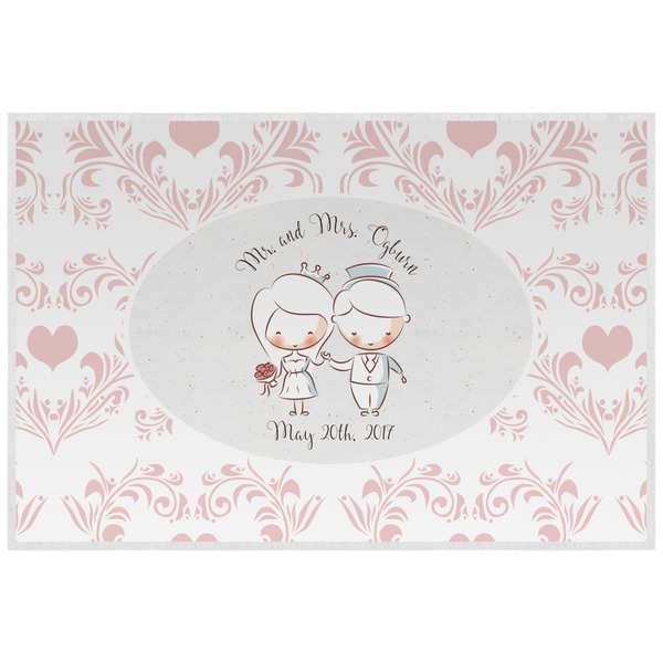 Custom Wedding People Laminated Placemat w/ Couple's Names