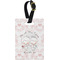 Wedding People Plastic Luggage Tag - Rectangular w/ Couple's Names
