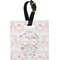 Wedding People Plastic Luggage Tag - Square w/ Couple's Names