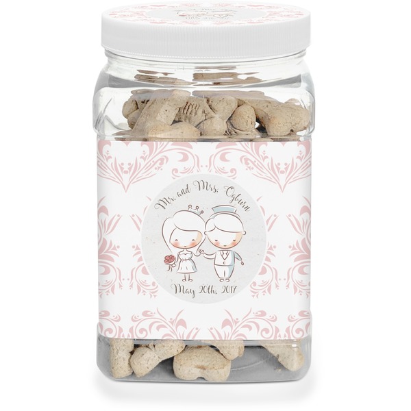 Custom Wedding People Dog Treat Jar (Personalized)