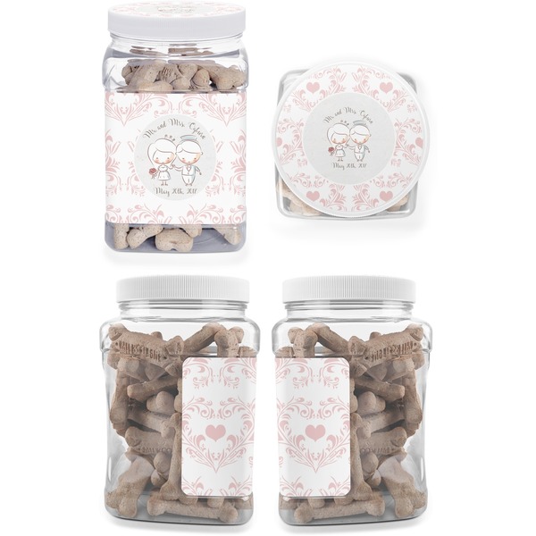 Wedding People Pet Treat Jar - Multiple Angles