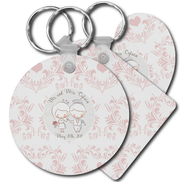 Custom Wedding People Plastic Keychain (Personalized)