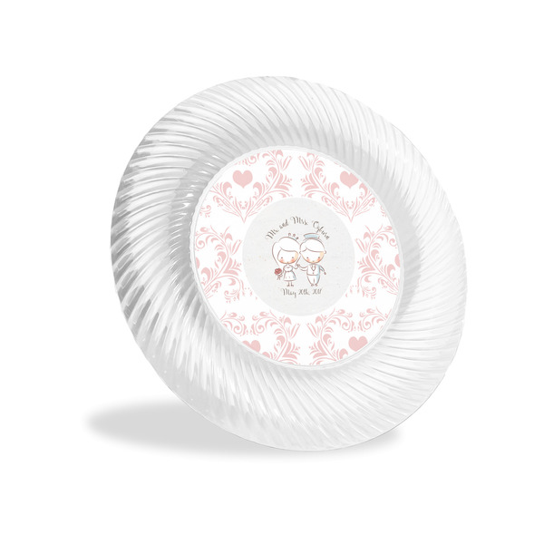 Custom Wedding People Plastic Party Appetizer & Dessert Plates - 6" (Personalized)