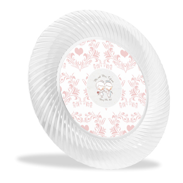 Custom Wedding People Plastic Party Dinner Plates - 10" (Personalized)