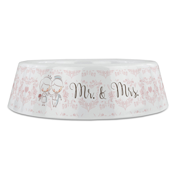 Wedding People Plastic Pet Bowls - Large - FRONT