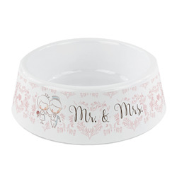 Wedding People Plastic Dog Bowl - Small (Personalized)