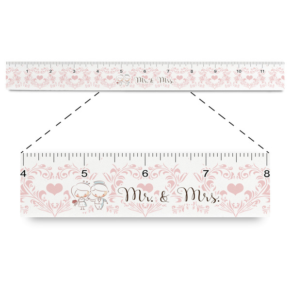 Custom Wedding People Plastic Ruler - 12" (Personalized)
