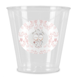 Wedding People Plastic Shot Glass (Personalized)
