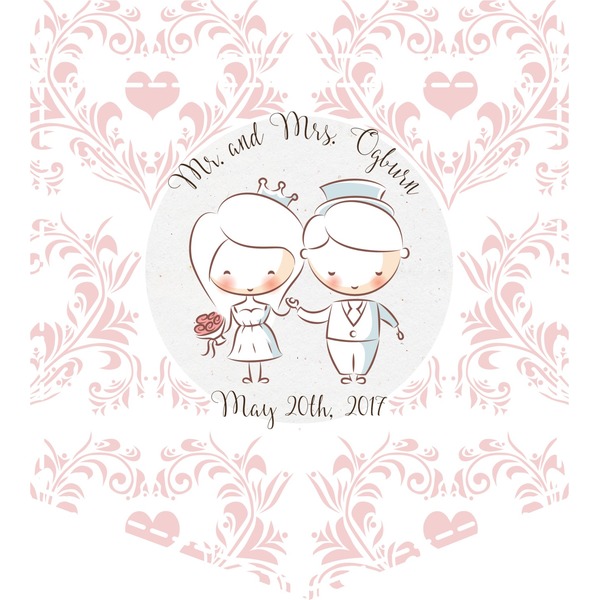 Custom Wedding People Iron On Faux Pocket (Personalized)