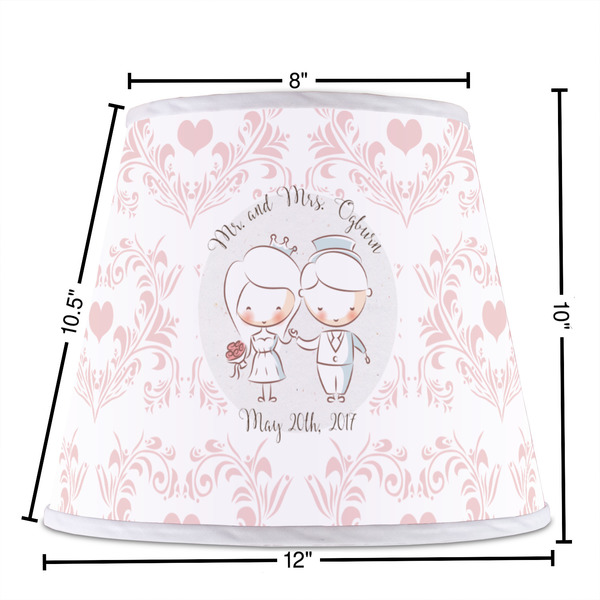 Wedding People Poly Film Empire Lampshade - Dimensions