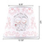 Wedding People Poly Film Empire Lampshade - Dimensions