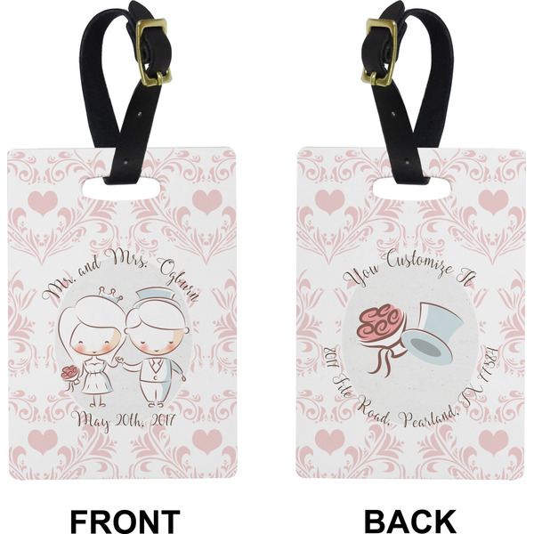Wedding People Rectangle Luggage Tag (Front + Back)